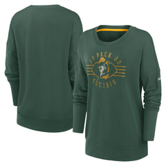 Green Bay Packers Women's Rewind Playback Icon Performance Pullover Sweatshirt Green