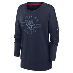 Tennessee Titans Women's Rewind Playback Icon Performance Pullover Sweatshirt Navy