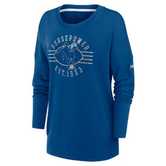 Indianapolis Colts Women's Rewind Playback Icon Performance Pullover Sweatshirt Royal