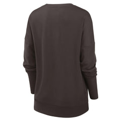 Cleveland Browns Women's Rewind Playback Icon Performance Pullover Sweatshirt Brown