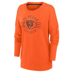 Chicago Bears Women's Rewind Playback Icon Performance Pullover Sweatshirt Orange
