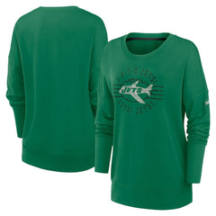 New York Jets Women's Rewind Playback Icon Performance Pullover Sweatshirt Green