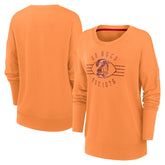 Tampa Bay Buccaneers Women's Rewind Playback Icon Performance Pullover Sweatshirt Orange