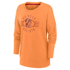 Tampa Bay Buccaneers Women's Rewind Playback Icon Performance Pullover Sweatshirt Orange