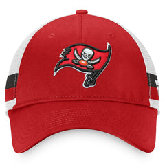 Tampa Bay Buccaneers Iconic Team Stripe Trucker Snapback Hat Red/White