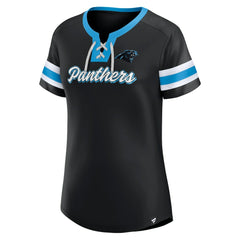 Carolina Panthers Women's Original State Lace-Up T-Shirt Black