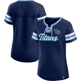 Tennessee Titans Women's Original State Lace-Up T-Shirt Navy