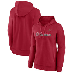 Tampa Bay Buccaneers Women's Iconic Cotton Fleece Checklist Pullover Hoodie Red