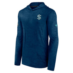 NHL Seattle Kraken Fanatics Authentic Pro Rink Camo Pullover Hoodie - Deep Sea Blue