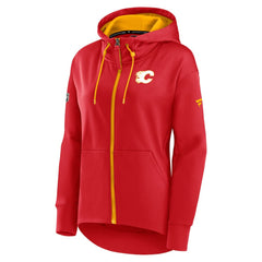 NHL Calgary Flames Fanatics Women's Authentic Pro Rink Full-Zip Hoodie - Red