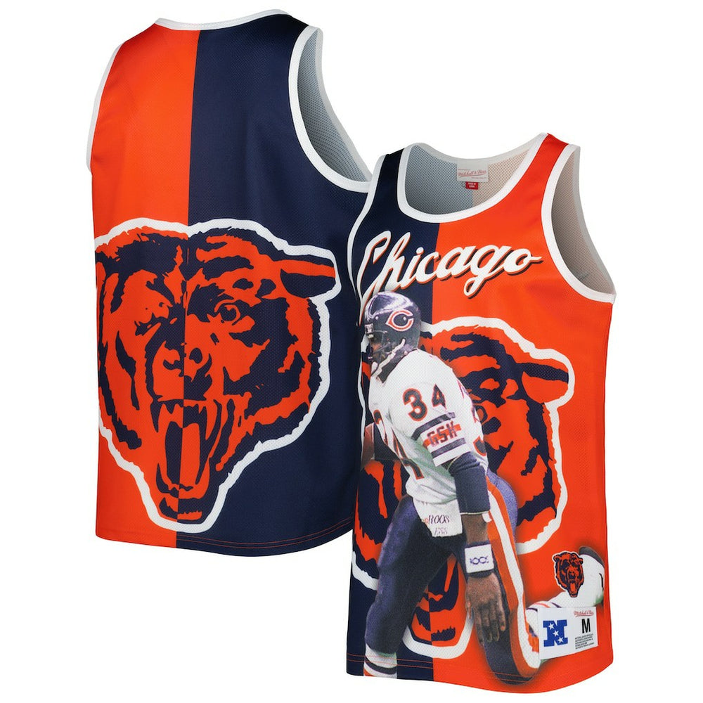 Walter Payton Chicago Bears Retired Player Graphic Tank Top Navy/Orange