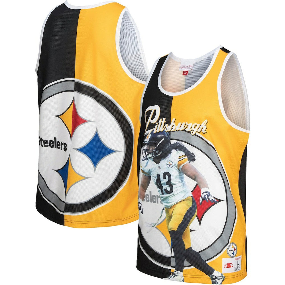 Troy Polamalu Pittsburgh Steelers Retired Player Graphic Tank Top Black/Gold