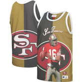Joe Montana San Francisco 49ers Retired Player Graphic Tank Top Black/Gold