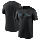 Carolina Panthers Horizontal Lockup Legend Performance T-Shirt Black
