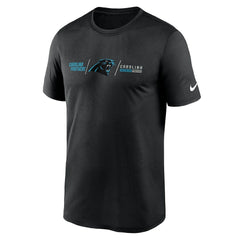 Carolina Panthers Horizontal Lockup Legend Performance T-Shirt Black