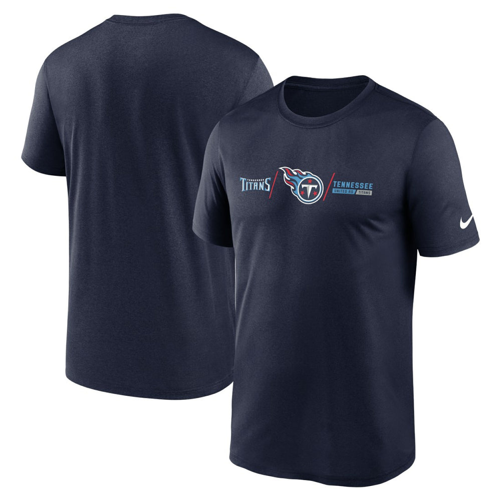 Tennessee Titans Horizontal Lockup Legend Performance T-Shirt Navy