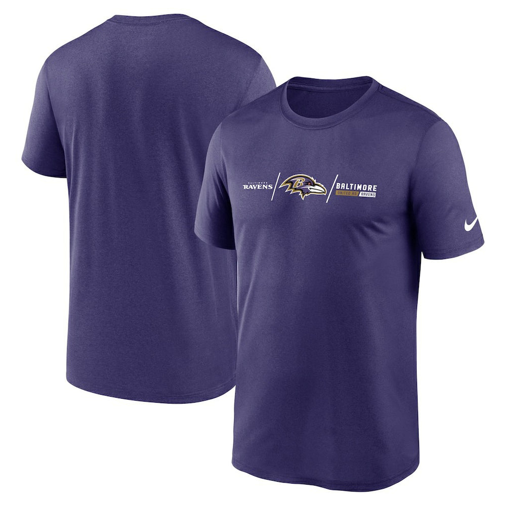 Baltimore Ravens Horizontal Lockup Legend T-Shirt Purple