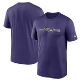 Baltimore Ravens Horizontal Lockup Legend T-Shirt Purple