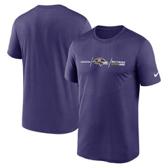 Baltimore Ravens Horizontal Lockup Legend T-Shirt Purple