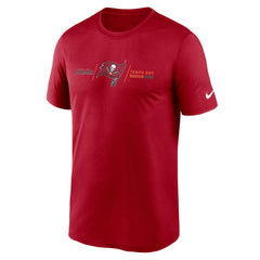 Tampa Bay Buccaneers Horizontal Lockup Legend Performance T-Shirt Red
