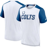 Indianapolis Colts Color Block Team Name T-Shirt White/Heather Royal