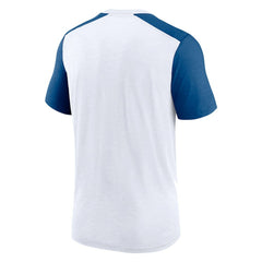 Indianapolis Colts Color Block Team Name T-Shirt White/Heather Royal