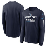 Tennessee Titans Team Slogan Long Sleeve T-Shirt Navy