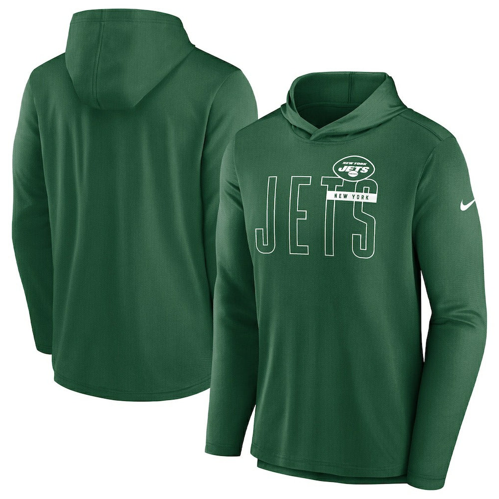 New York Jets Lightweight Performance Hooded Long Sleeve T-Shirt Green