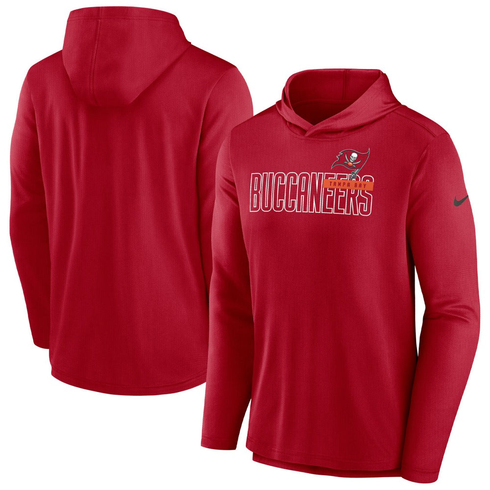 Tampa Bay Buccaneers Lightweight Performance Hooded Long Sleeve T-Shirt Red
