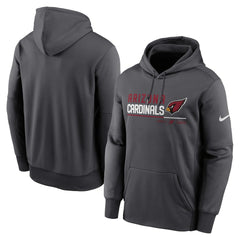 Arizona Cardinals Prime Logo Name Split Pullover Hoodie Anthracite