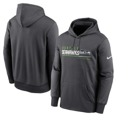 Seattle Seahawks Prime Logo Name Split Pullover Hoodie Anthracite