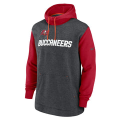 Tampa Bay Buccaneers Surrey Legacy Pullover Hoodie Heathered Charcoal/Red