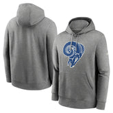 Los Angeles Rams Rewind Club Fleece Pullover Hoodie Heathered Gray
