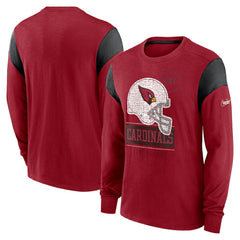 Arizona Cardinals Rewind Playback Helmet Long Sleeve T-Shirt Cardinal