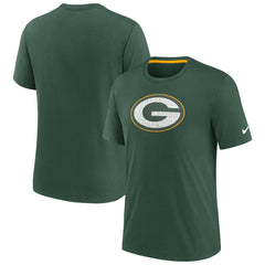 Green Bay Packers Rewind Playback Logo Tri-Blend T-Shirt Green