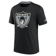Las Vegas Raiders Rewind Playback Logo Tri-Blend T-Shirt Black