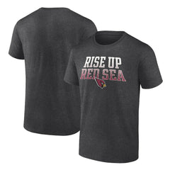 Arizona Cardinals Big & Tall Rise Up Red Sea Statement T-Shirt Heathered Charcoal