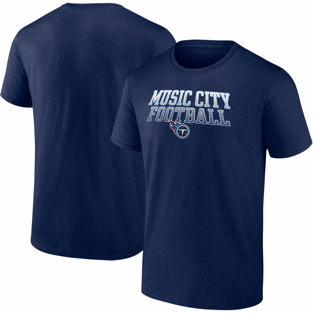 Tennessee Titans Big & Tall Music City Football Statement T-Shirt Navy