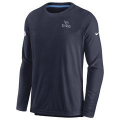 Tennessee Titans Sideline Lockup Performance Pullover Sweatshirt Navy