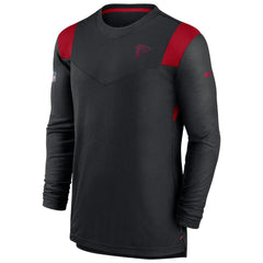 Atlanta Falcons Sideline Tonal Logo Performance Player Long Sleeve T-Shirt Black
