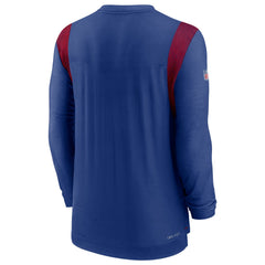 New York Giants Sideline Tonal Logo Performance Player Long Sleeve T-Shirt Royal