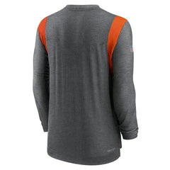Cleveland Browns Sideline Tonal Logo Performance Player Long Sleeve T-Shirt Charcoal