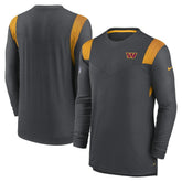 Washington Commanders Sideline Tonal Logo Performance Player Long Sleeve T-Shirt Charcoal
