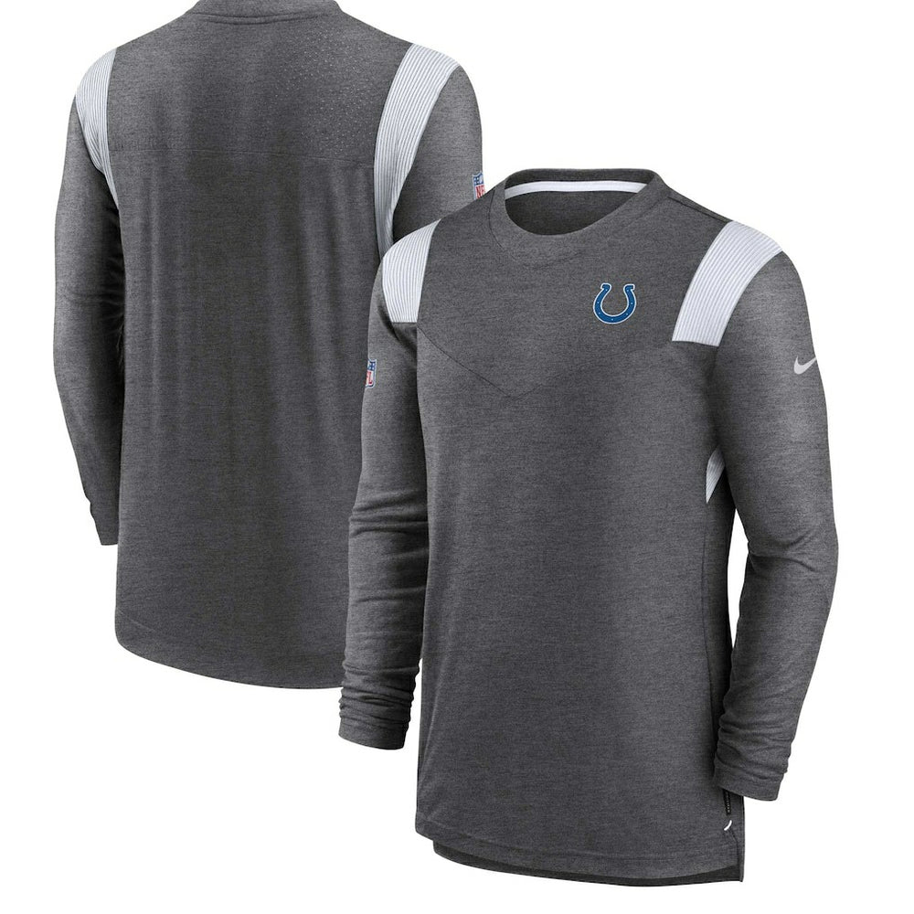 Indianapolis Colts Sideline Tonal Logo Performance Player Long Sleeve T-Shirt Charcoal