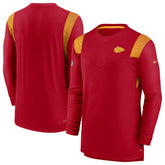 Kansas City Chiefs Sideline Tonal Logo Performance Player Long Sleeve T-Shirt Red