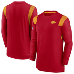 Kansas City Chiefs Sideline Tonal Logo Performance Player Long Sleeve T-Shirt Red