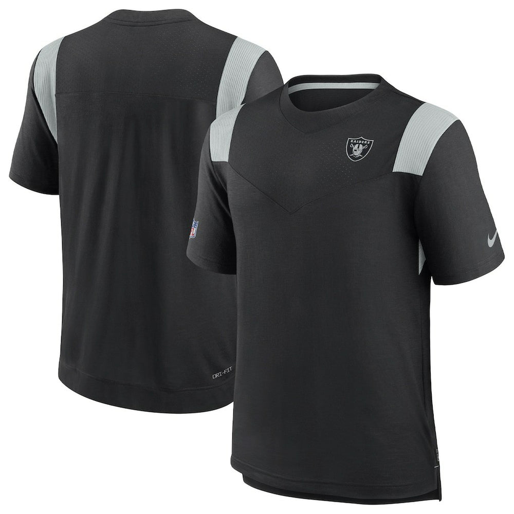 Las Vegas Raiders 2022 Sideline Tonal Logo Performance Player T-Shirt Black
