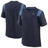 Tennessee Titans Sideline Tonal Logo Performance Player T-Shirt Navy