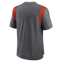 Cleveland Browns Sideline Tonal Logo Performance Player T-Shirt Heather Charcoal