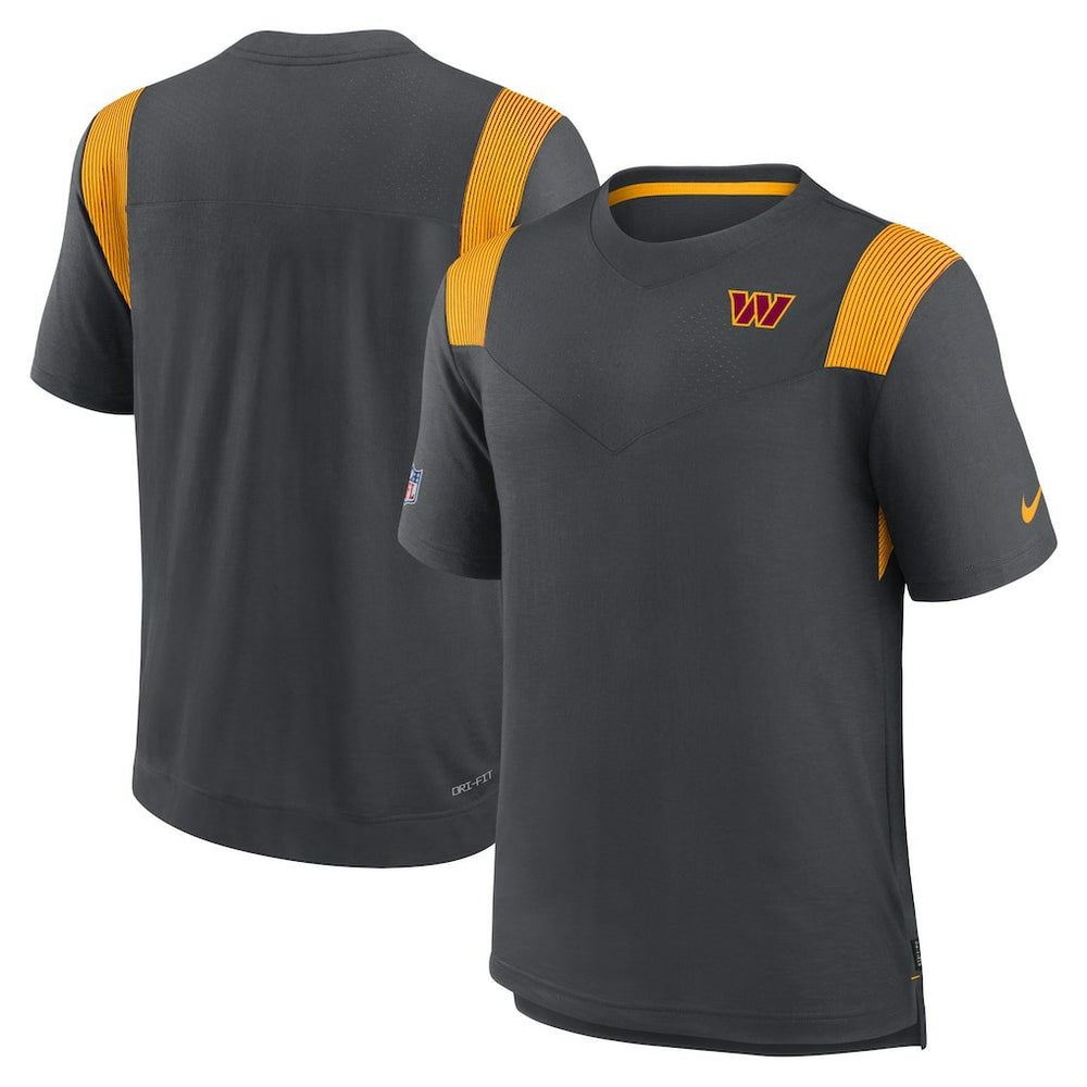 Washington Commanders Sideline Tonal Logo Performance Player T-Shirt Charcoal